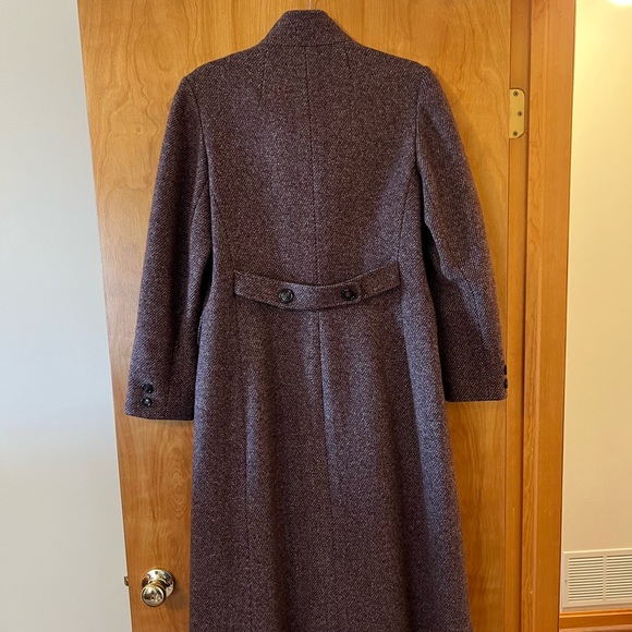 Lorendale Wool Lined Long Maxi Coat Vintage Heavy Purple Gray White Blend NICE - Picture 8 of 16